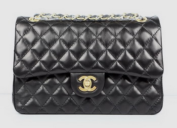 7A Fake Chanel 2.55 Quilted Lambskin Flap Bag A1112 Black